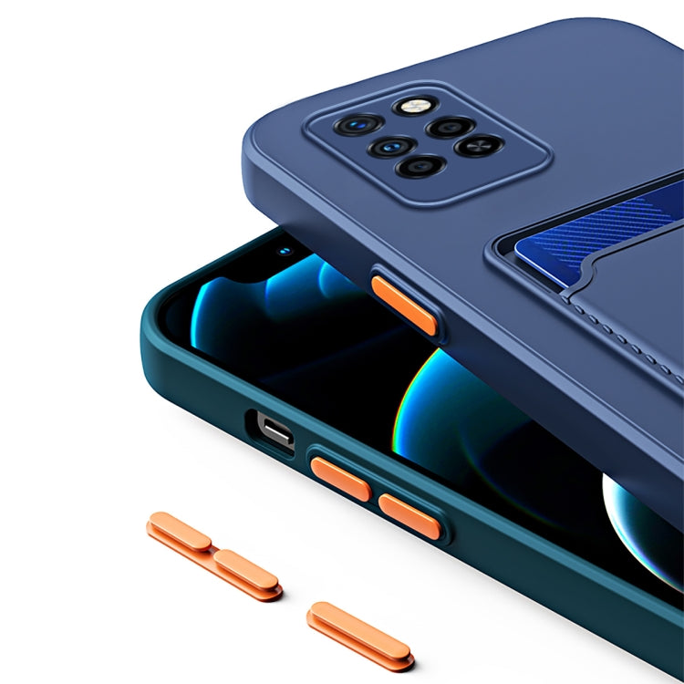 For Infinix Note 10 Pro Skin Feel Card Contrast Color Button TPU Phone Case