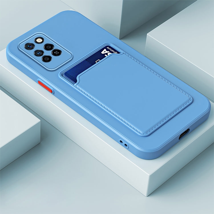 For Infinix Note 10 Pro Skin Feel Card Contrast Color Button TPU Phone Case