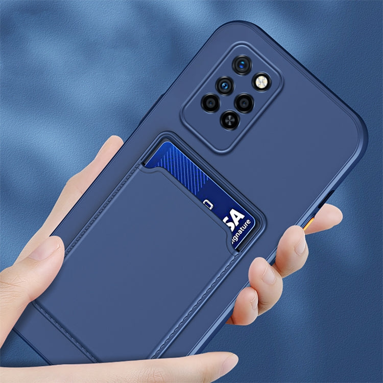 For Infinix Note 10 Pro Skin Feel Card Contrast Color Button TPU Phone Case