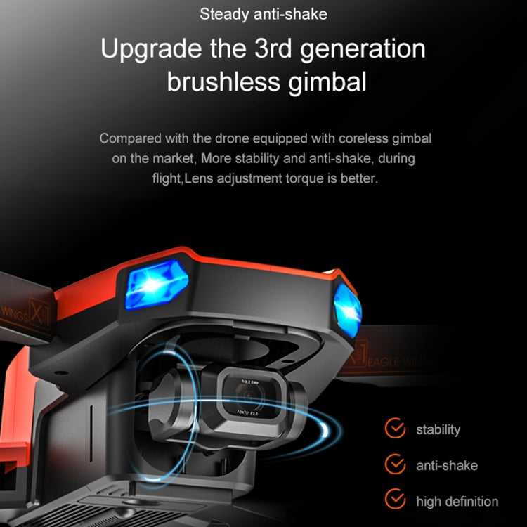 JJR/C X22 6K HD GPS 5G WIFI 3-Axis Gimbal Professional RC Drone, Model:Without Obstacle Avoidance