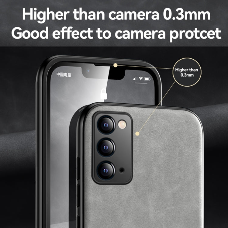 For Samsung Galaxy Note20 Skin Feel Magnetic Leather Back Phone Case