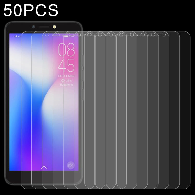 50 PCS 0.26mm 9H 2.5D Tempered Glass Film For Tecno Pop 2 Power