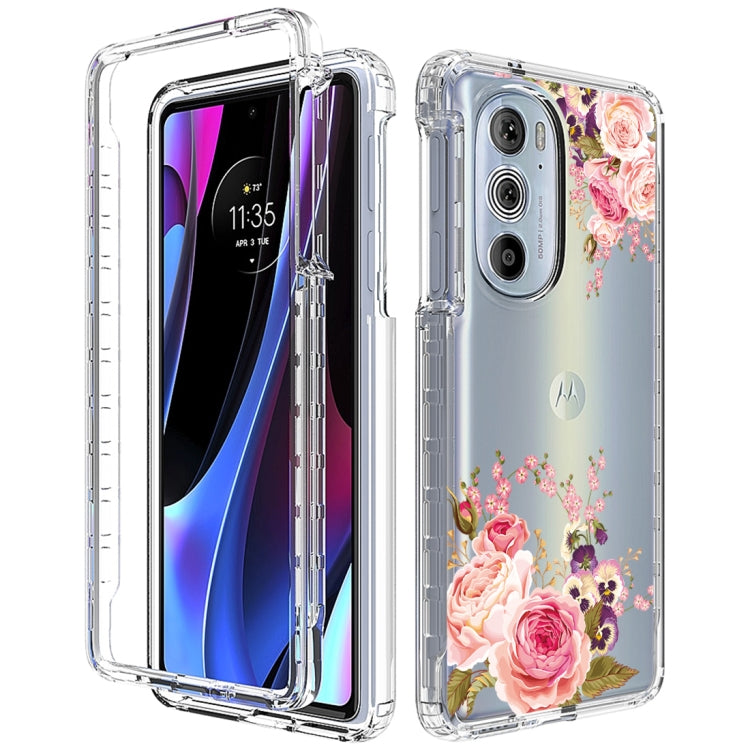 For Motorola Edge 30 Pro PC+TPU Transparent Painted Phone Case