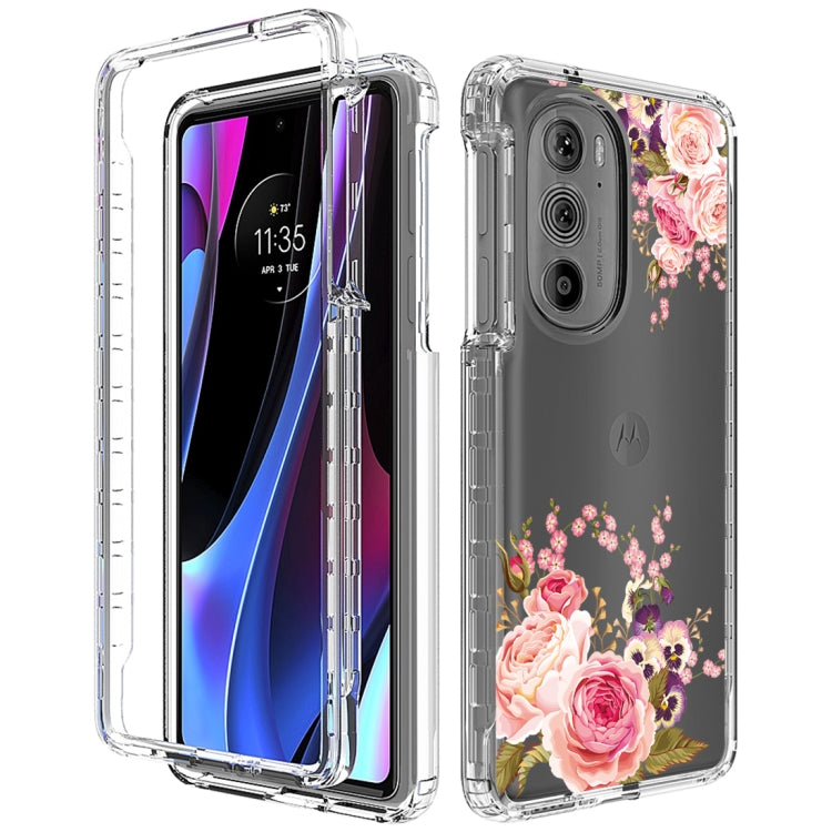 For Motorola Edge 30 Pro PC+TPU Transparent Painted Phone Case