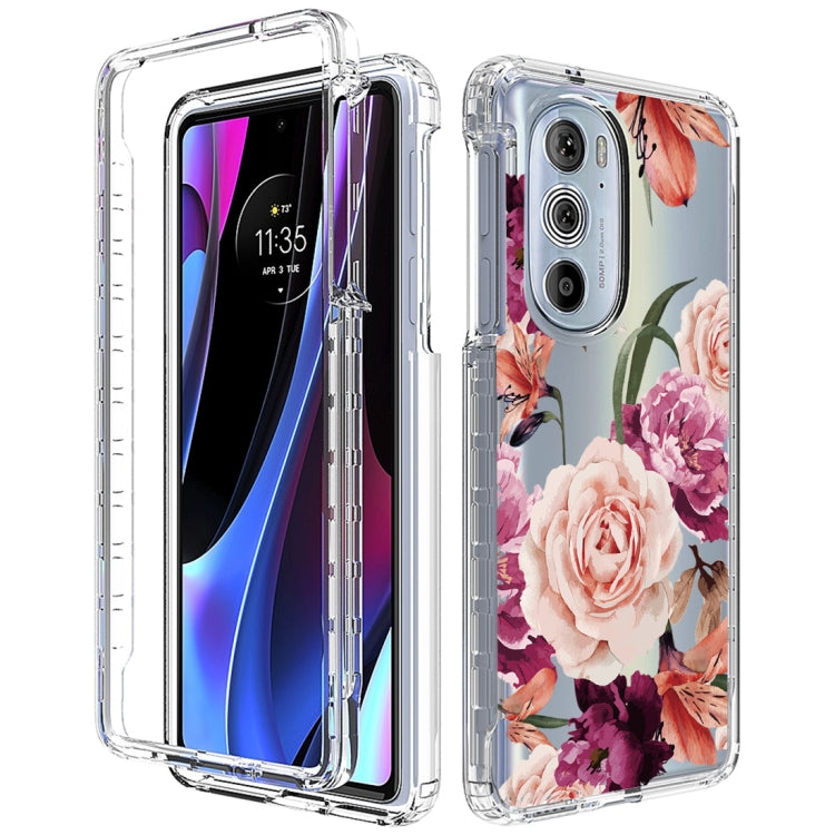 For Motorola Edge 30 Pro PC+TPU Transparent Painted Phone Case