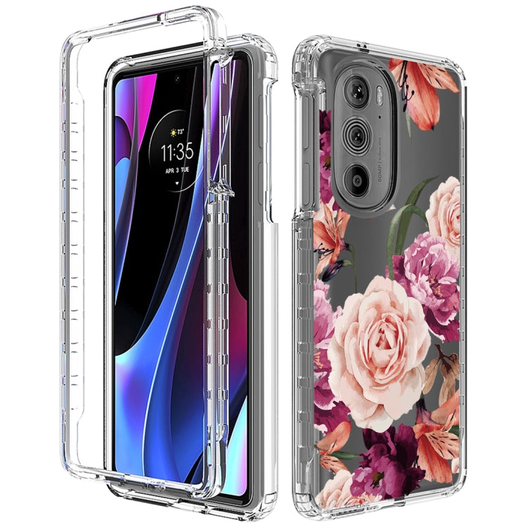 For Motorola Edge 30 Pro PC+TPU Transparent Painted Phone Case