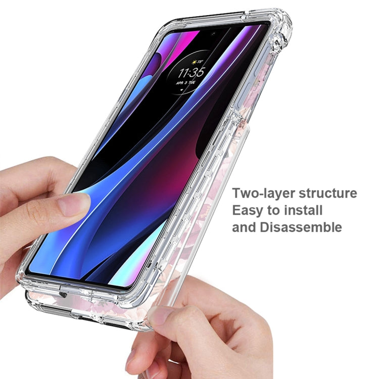 For Motorola Edge 30 Pro PC+TPU Transparent Painted Phone Case