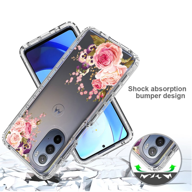 For Motorola Moto G Stylus 5G 2022 PC+TPU Transparent Painted Phone Case