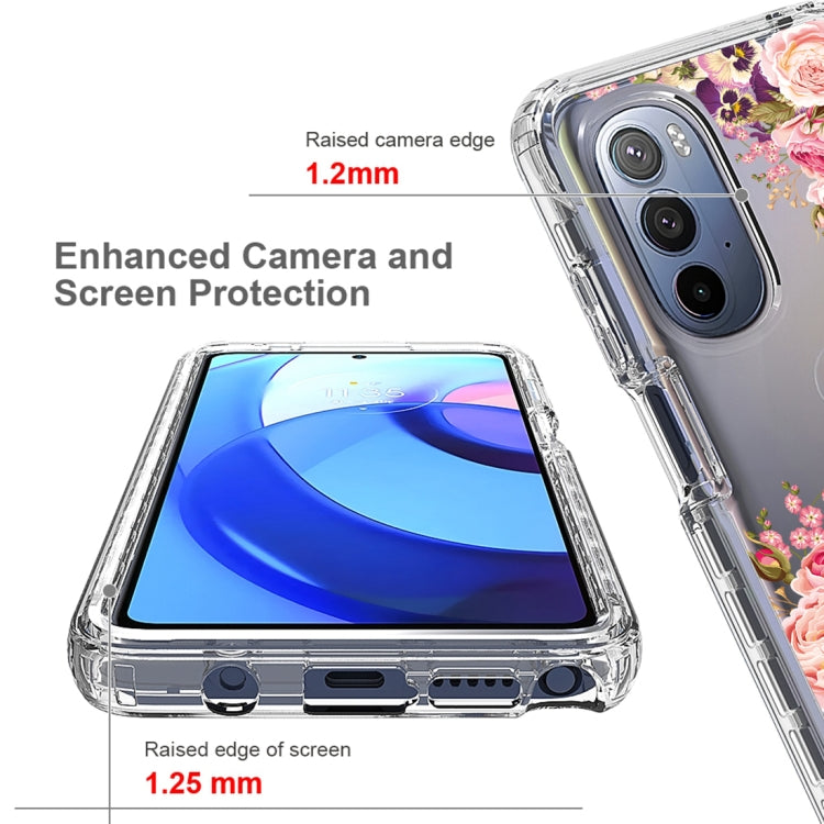 For Motorola Moto G Stylus 5G 2022 PC+TPU Transparent Painted Phone Case
