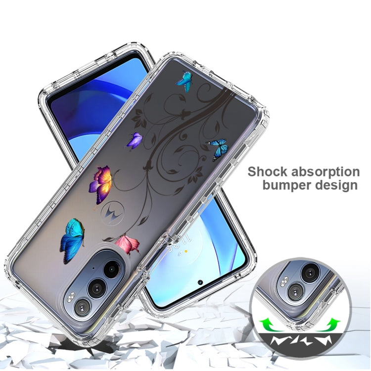 For Motorola Moto G Stylus 5G 2022 PC+TPU Transparent Painted Phone Case