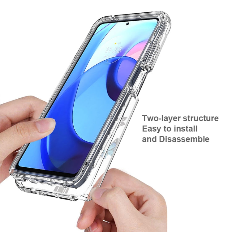 For Motorola Moto G Stylus 5G 2022 PC+TPU Transparent Painted Phone Case