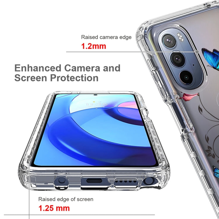 For Motorola Moto G Stylus 5G 2022 PC+TPU Transparent Painted Phone Case