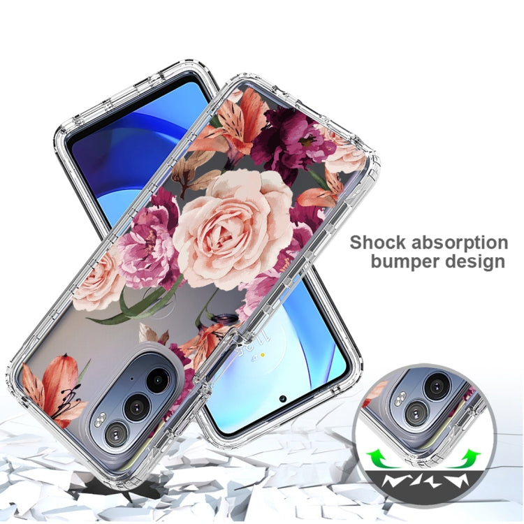For Motorola Moto G Stylus 5G 2022 PC+TPU Transparent Painted Phone Case