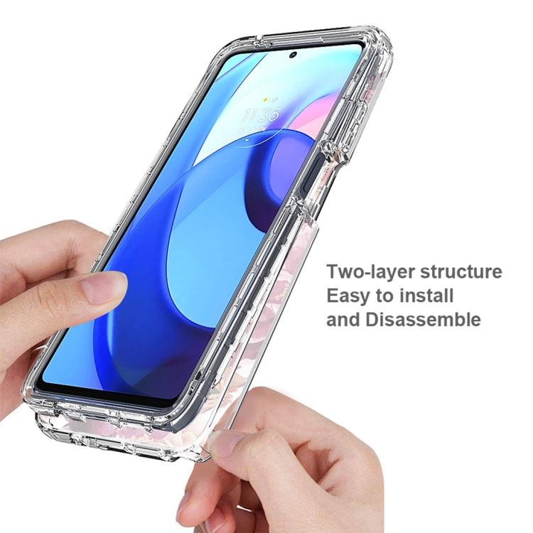 For Motorola Moto G Stylus 5G 2022 PC+TPU Transparent Painted Phone Case