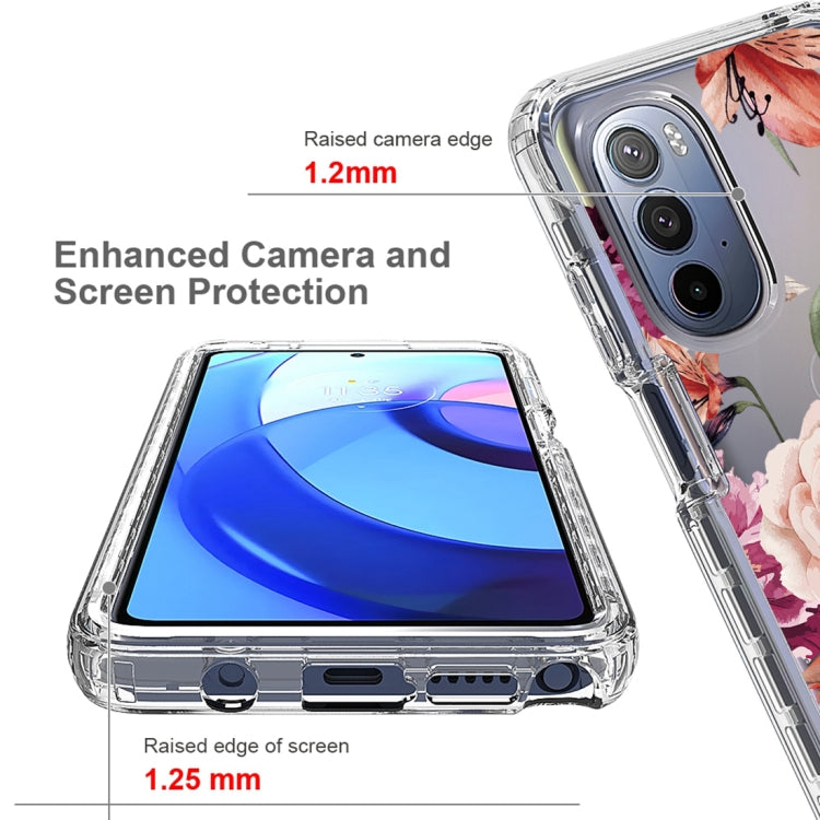 For Motorola Moto G Stylus 5G 2022 PC+TPU Transparent Painted Phone Case