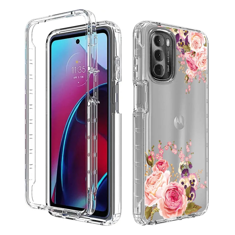 For Motorola Moto G Stylus 2022 PC+TPU Transparent Painted Phone Case