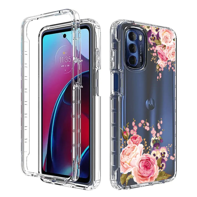 For Motorola Moto G Stylus 2022 PC+TPU Transparent Painted Phone Case