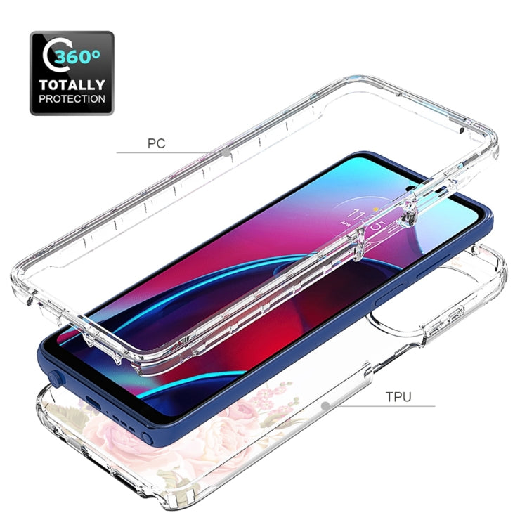For Motorola Moto G Stylus 2022 PC+TPU Transparent Painted Phone Case