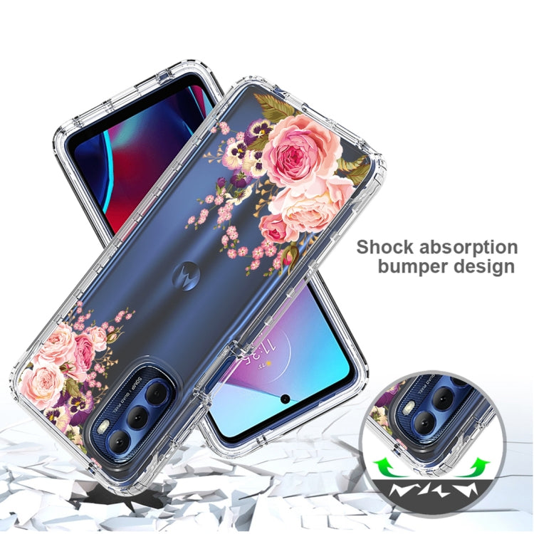 For Motorola Moto G Stylus 2022 PC+TPU Transparent Painted Phone Case