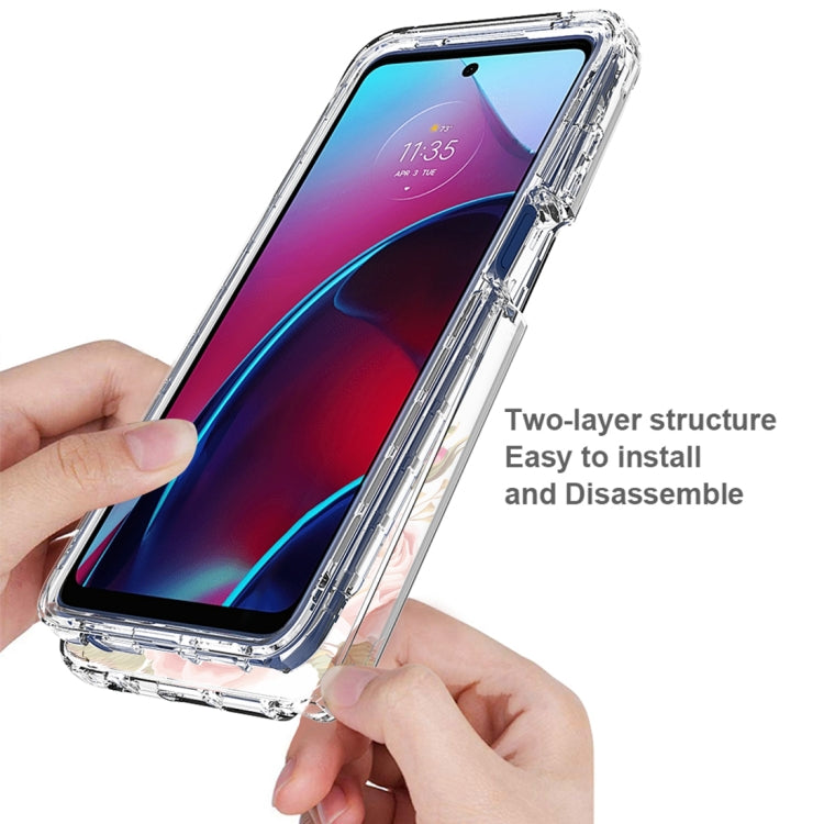 For Motorola Moto G Stylus 2022 PC+TPU Transparent Painted Phone Case
