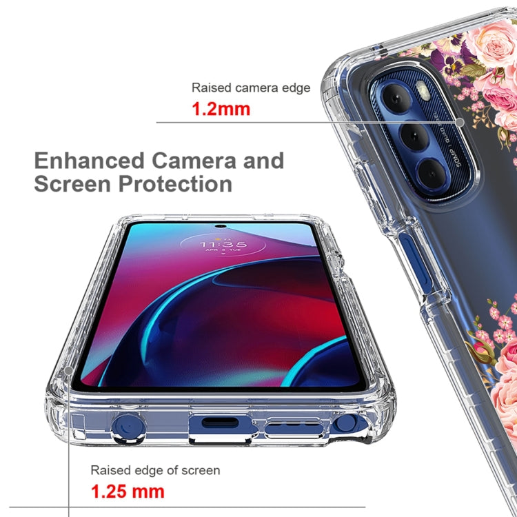 For Motorola Moto G Stylus 2022 PC+TPU Transparent Painted Phone Case