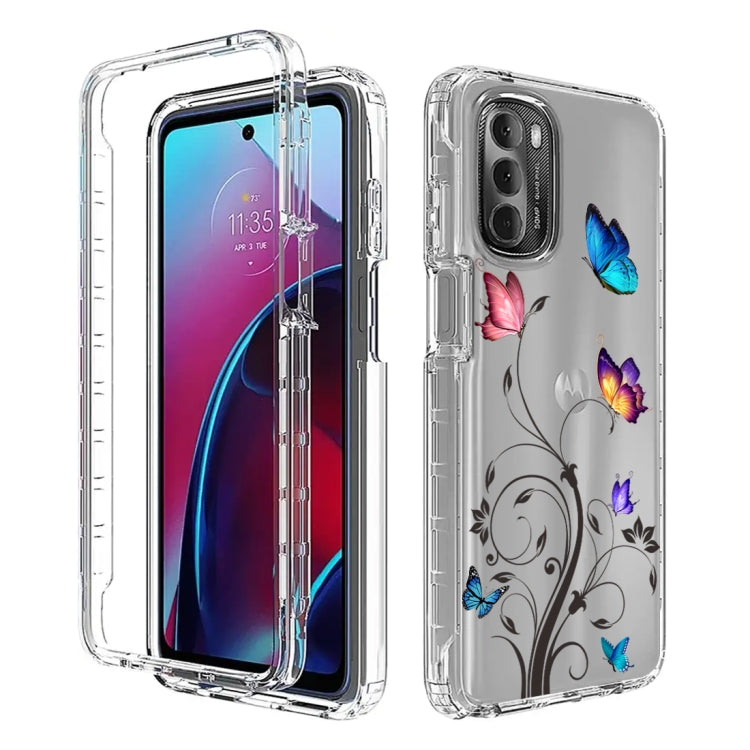 For Motorola Moto G Stylus 2022 PC+TPU Transparent Painted Phone Case