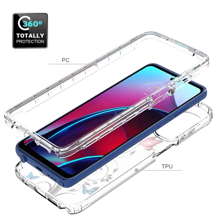 For Motorola Moto G Stylus 2022 PC+TPU Transparent Painted Phone Case