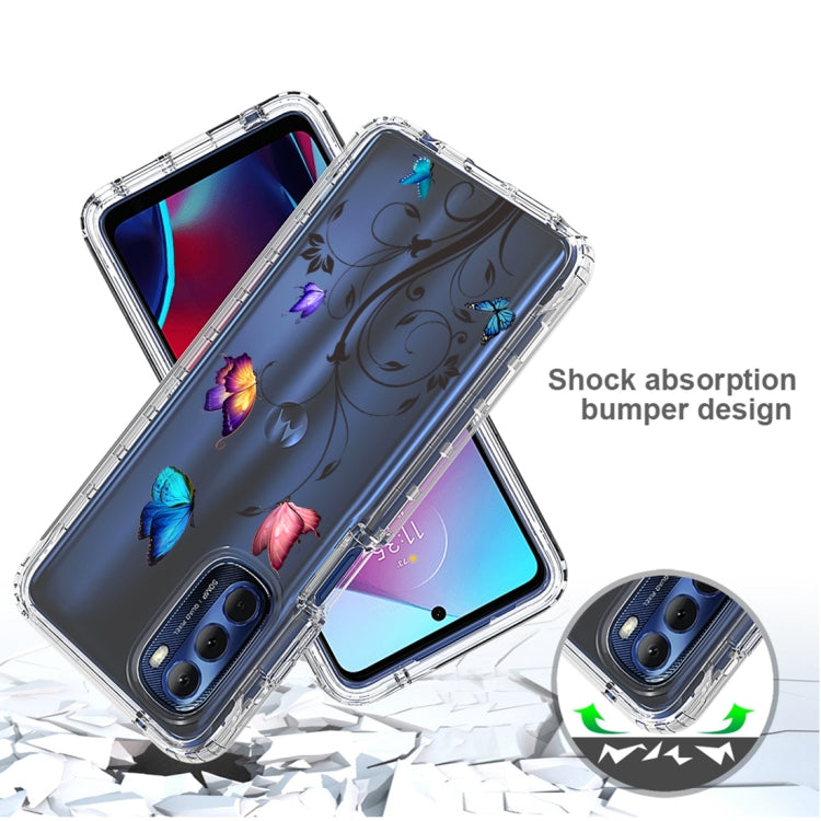 For Motorola Moto G Stylus 2022 PC+TPU Transparent Painted Phone Case