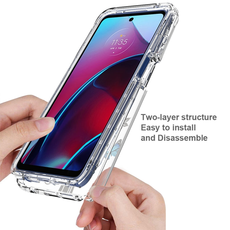 For Motorola Moto G Stylus 2022 PC+TPU Transparent Painted Phone Case