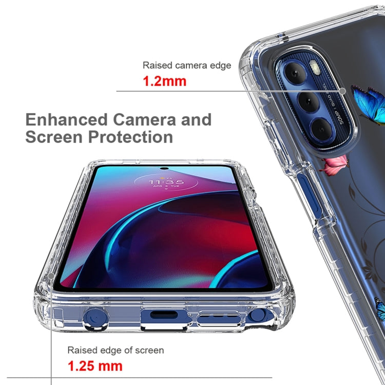 For Motorola Moto G Stylus 2022 PC+TPU Transparent Painted Phone Case