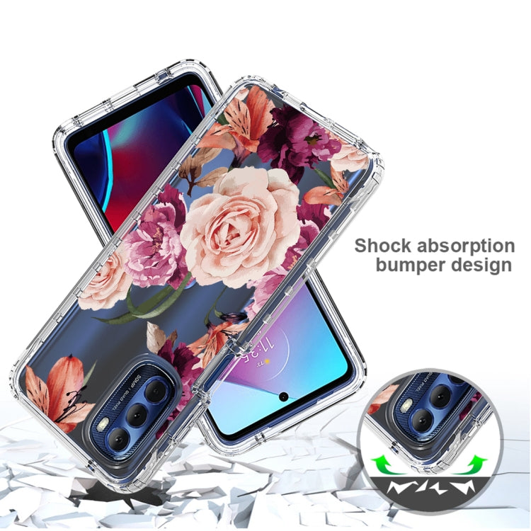 For Motorola Moto G Stylus 2022 PC+TPU Transparent Painted Phone Case