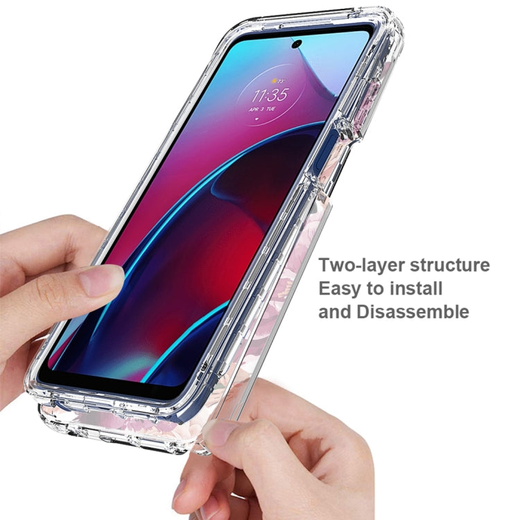 For Motorola Moto G Stylus 2022 PC+TPU Transparent Painted Phone Case