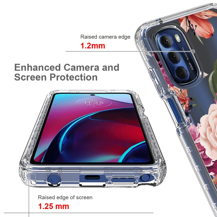 For Motorola Moto G Stylus 2022 PC+TPU Transparent Painted Phone Case