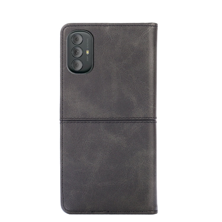 For Motorola Moto G Power 2022 Cow Texture Magnetic Horizontal Flip Leather Phone Case