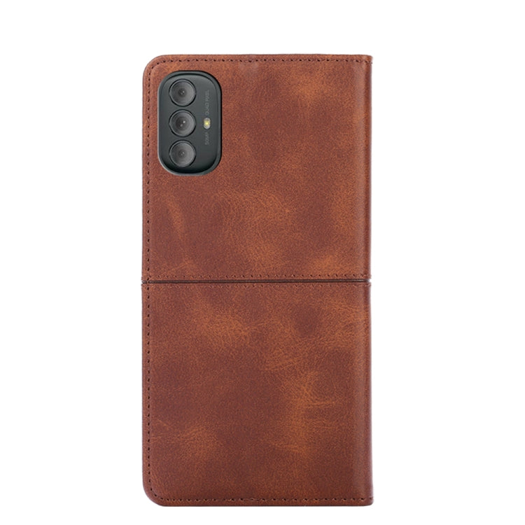 For Motorola Moto G Power 2022 Cow Texture Magnetic Horizontal Flip Leather Phone Case