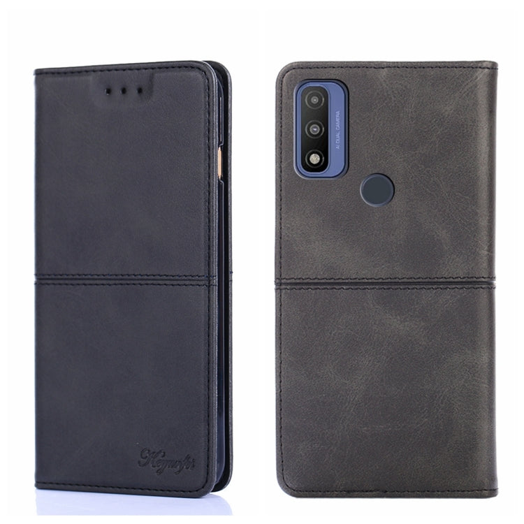 For Motorola G Pure Cow Texture Magnetic Horizontal Flip Leather Phone Case