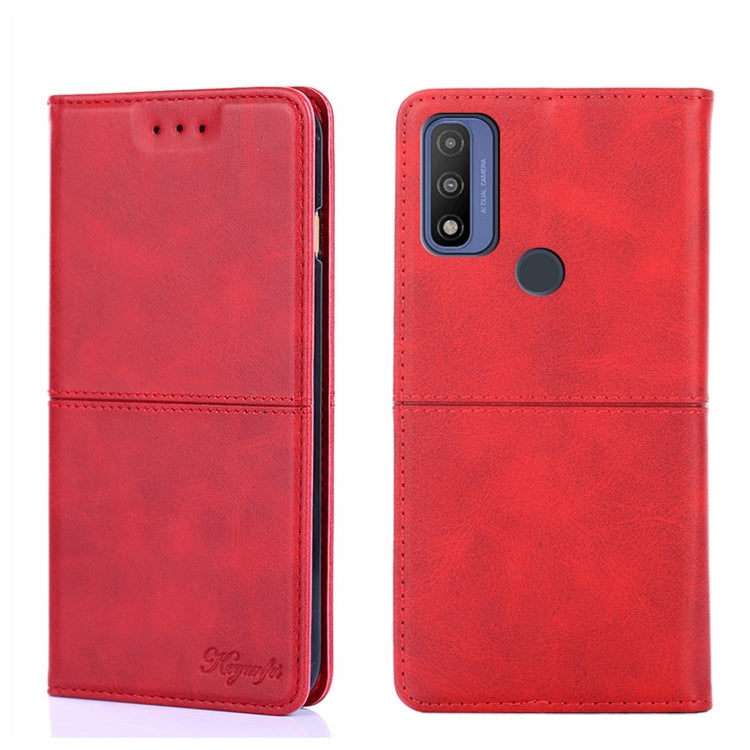For Motorola G Pure Cow Texture Magnetic Horizontal Flip Leather Phone Case