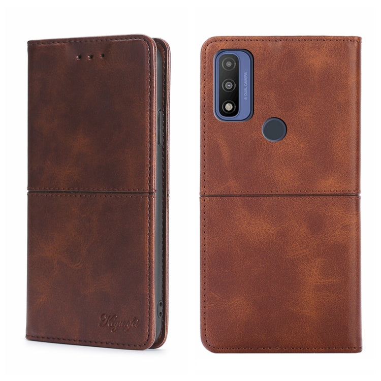 For Motorola G Pure Cow Texture Magnetic Horizontal Flip Leather Phone Case