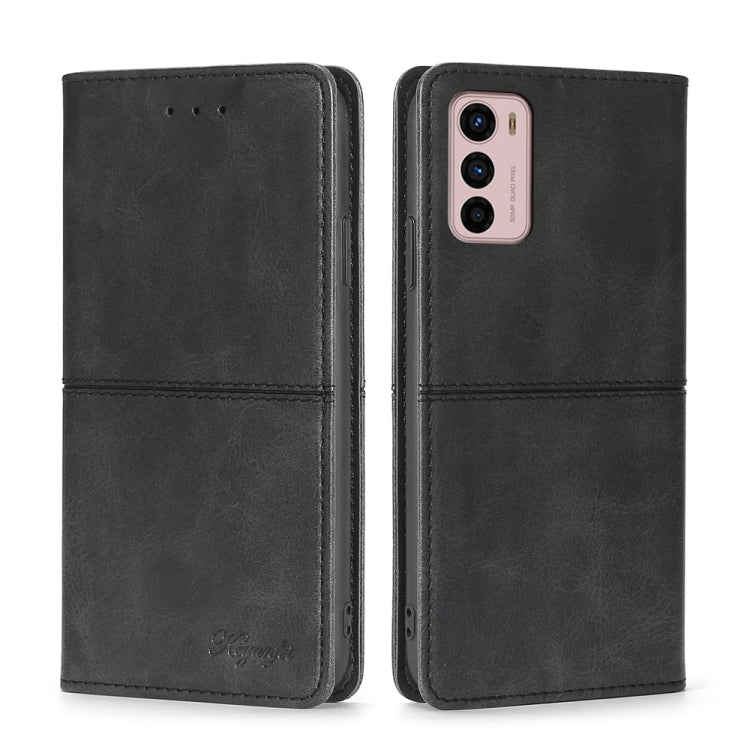 For Motorola Moto G42 4G Cow Texture Magnetic Horizontal Flip Leather Phone Case