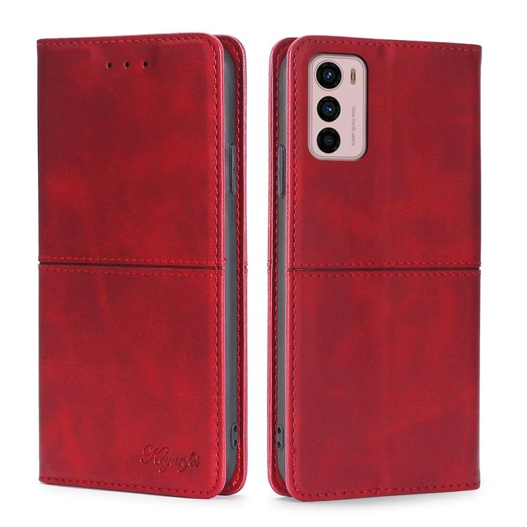 For Motorola Moto G42 4G Cow Texture Magnetic Horizontal Flip Leather Phone Case