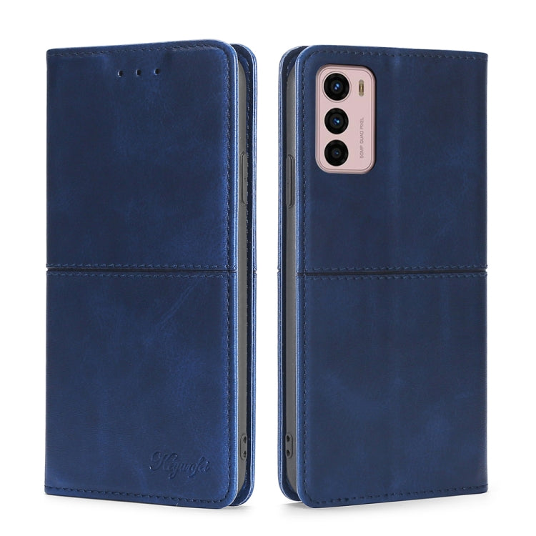 For Motorola Moto G42 4G Cow Texture Magnetic Horizontal Flip Leather Phone Case