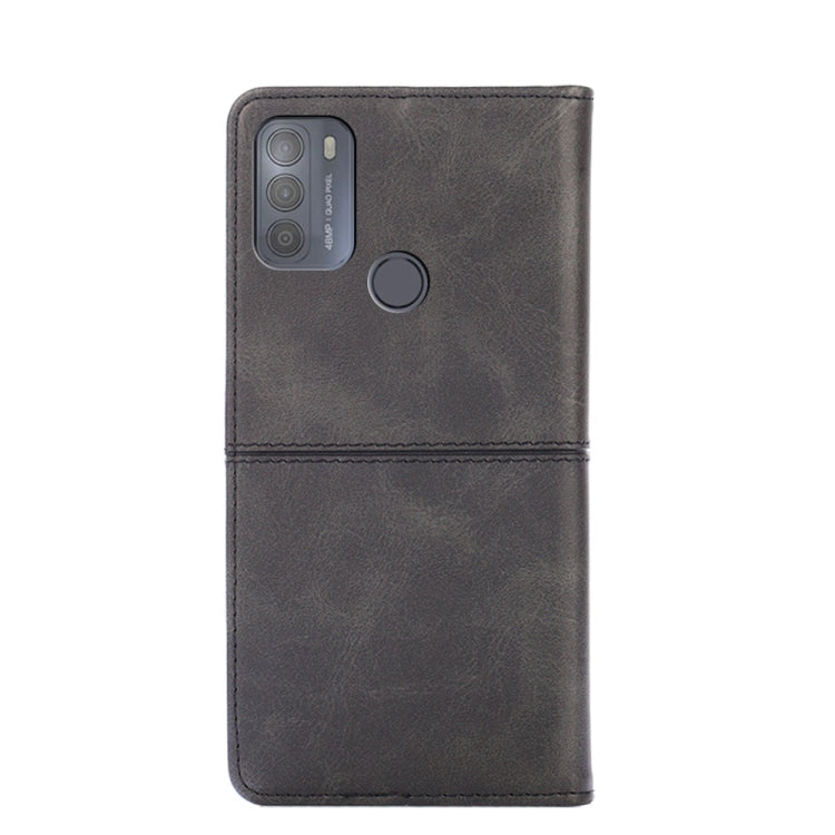 For Motorola Moto G50 Cow Texture Magnetic Horizontal Flip Leather Phone Case