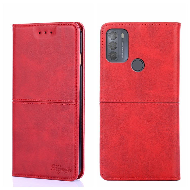 For Motorola Moto G50 Cow Texture Magnetic Horizontal Flip Leather Phone Case