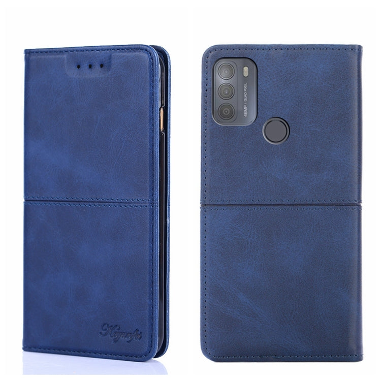 For Motorola Moto G50 Cow Texture Magnetic Horizontal Flip Leather Phone Case