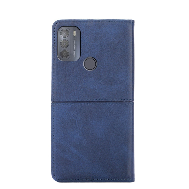 For Motorola Moto G50 Cow Texture Magnetic Horizontal Flip Leather Phone Case