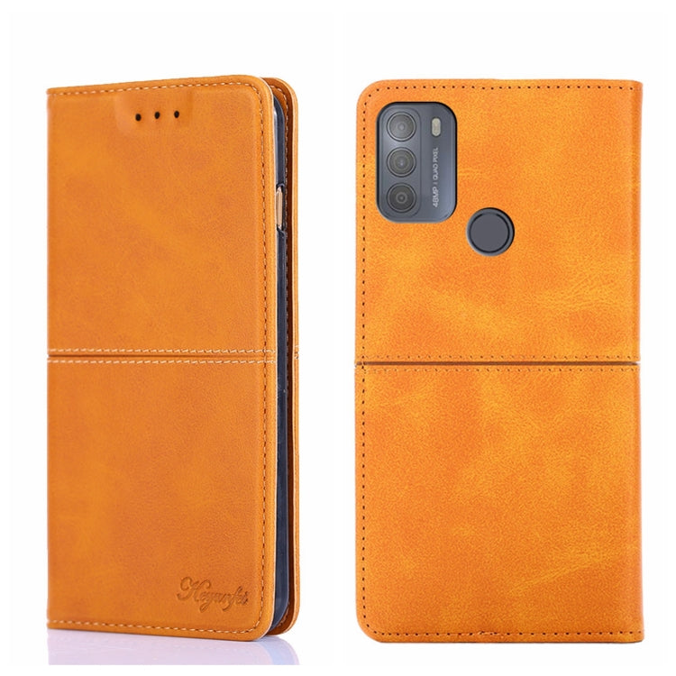For Motorola Moto G50 Cow Texture Magnetic Horizontal Flip Leather Phone Case