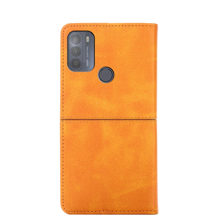 For Motorola Moto G50 Cow Texture Magnetic Horizontal Flip Leather Phone Case