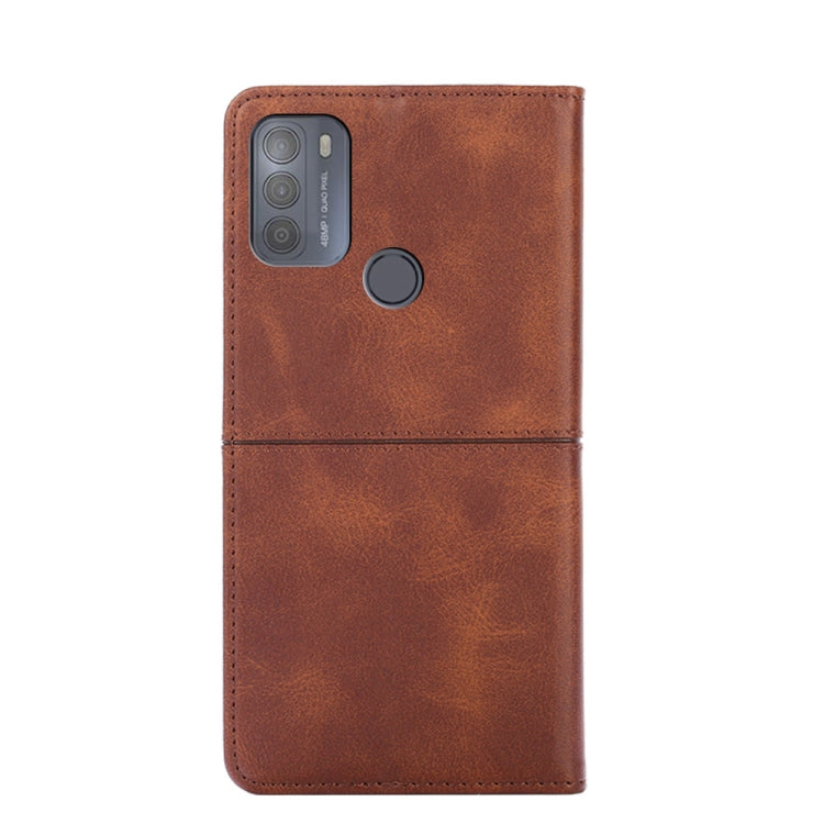 For Motorola Moto G50 Cow Texture Magnetic Horizontal Flip Leather Phone Case
