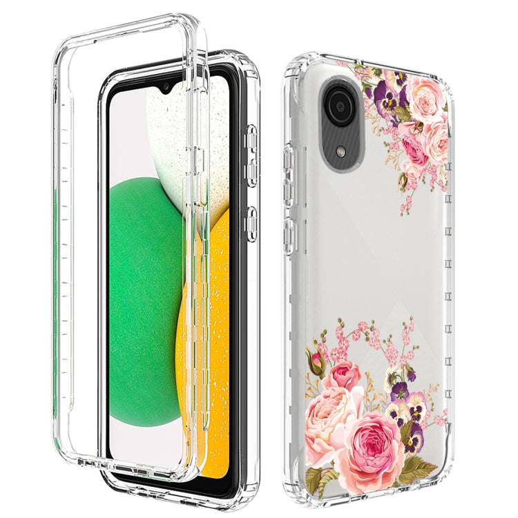 For Samsung Galaxy A03 Core PC+TPU Transparent Painted Phone Case