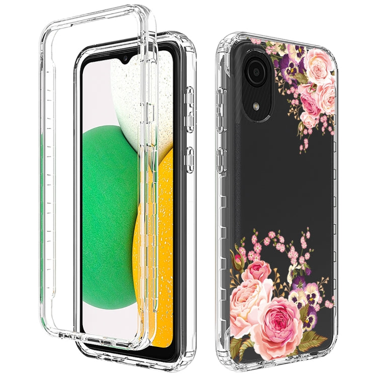 For Samsung Galaxy A03 Core PC+TPU Transparent Painted Phone Case